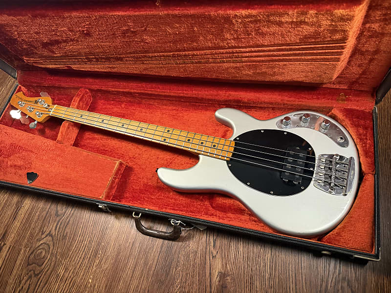 1979 Music Man StingRay with Maple Fretboard - Inca Silver - OHSC