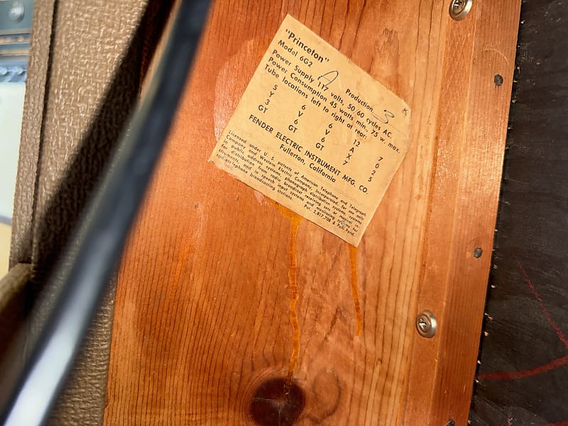 1962 Fender Princeton 6G2 - Brown