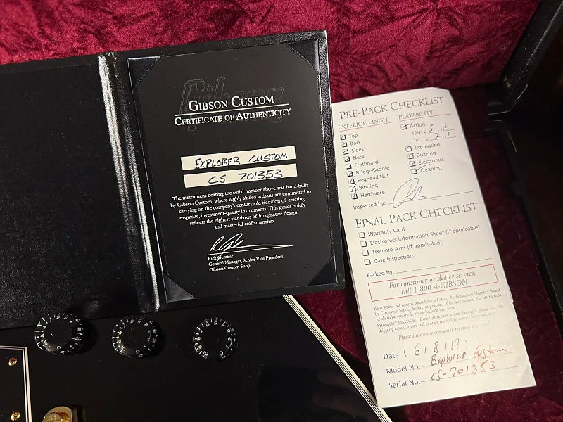 2017 Gibson Custom Shop Explorer Custom - Black