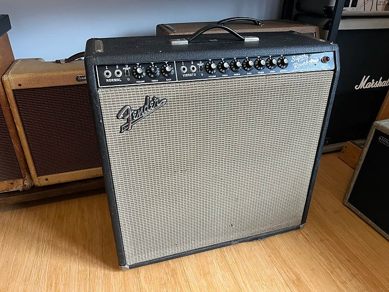 1966 Fender Super Reverb 2-Channel 40-Watt 4x10" Guitar Combo - Black Panel