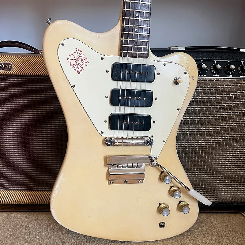 1965 Gibson Firebird III Non-Reverse - Refin Polaris White