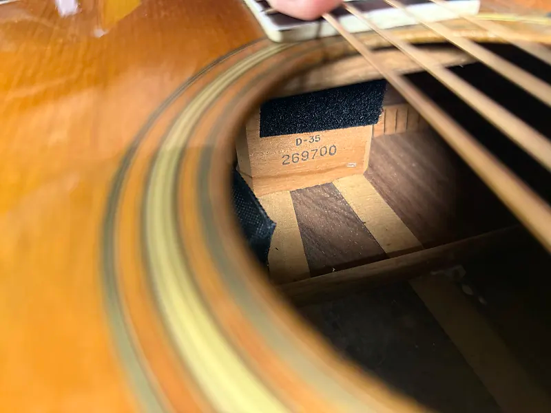 1970 Martin D-35 - Natural - Brazilian Center Panel
