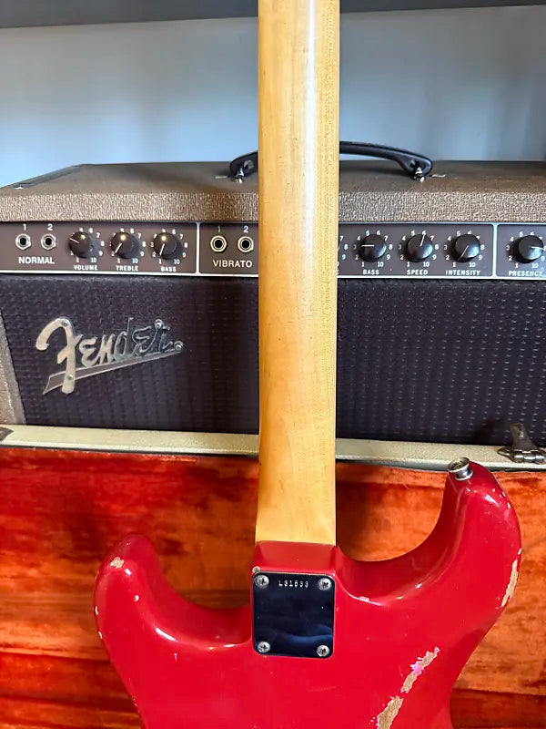 1964 Fender Stratocaster - Dakota Red with Korina Body - 100% Original OHSC