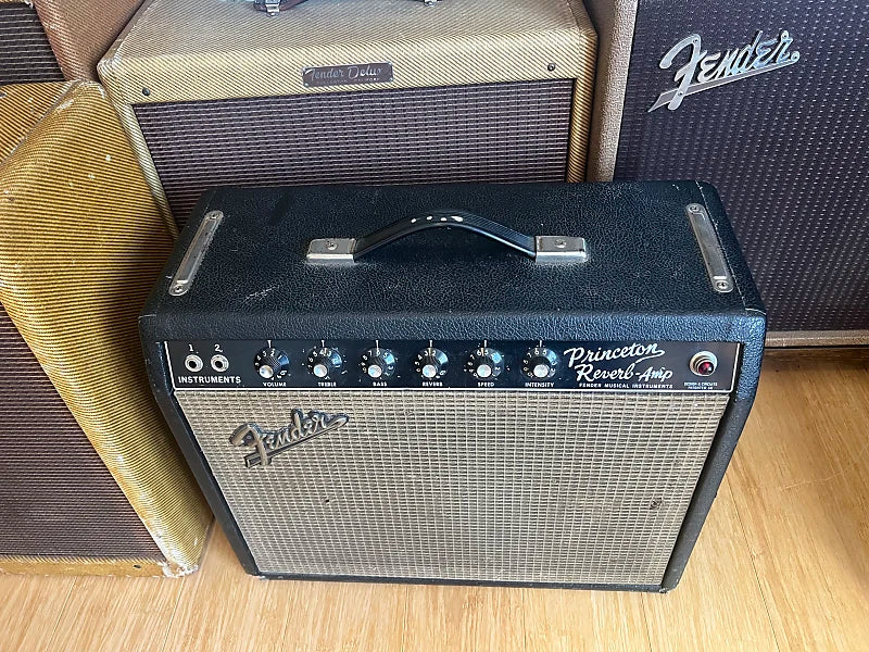 1965 Fender Princeton Reverb - Blackface - Original Cover