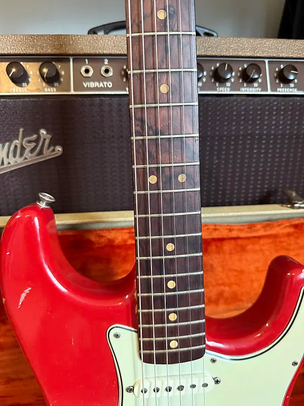 1964 Fender Stratocaster - Dakota Red with Korina Body - 100% Original OHSC