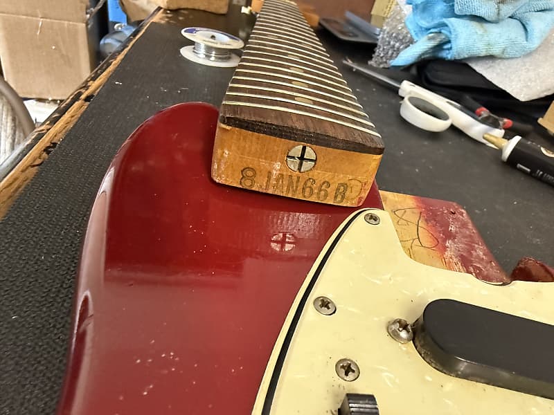 1966 Fender Mustang - Dakota Red - Slab Board