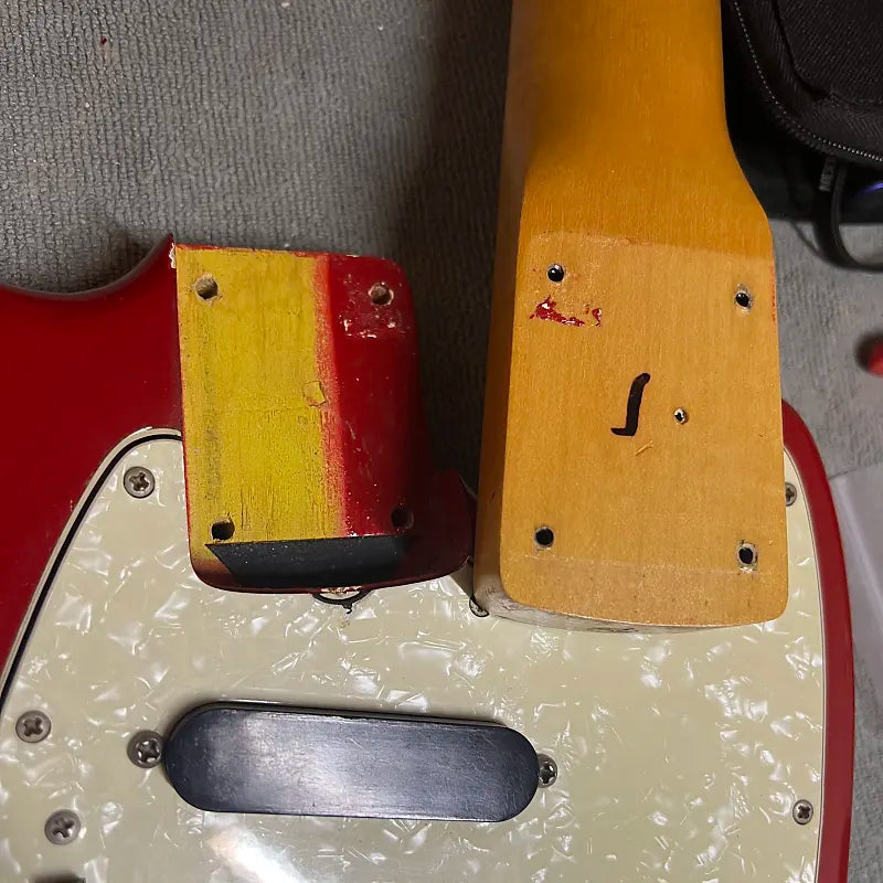 1964 Fender Mustang Guitar with Rosewood Fretboard - Dakota Red - OHSC