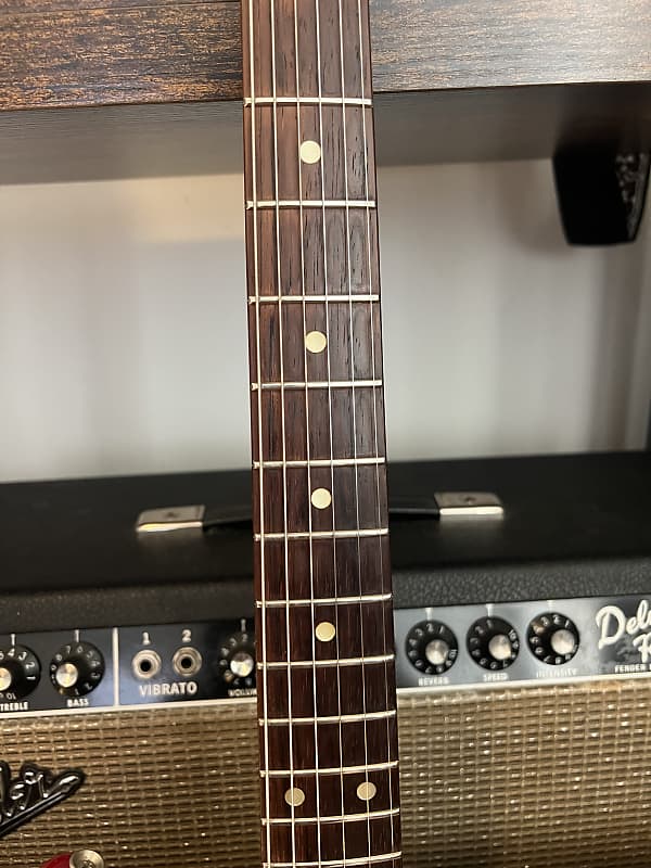 1964 Fender Mustang Guitar with Rosewood Fretboard - Dakota Red - OHSC
