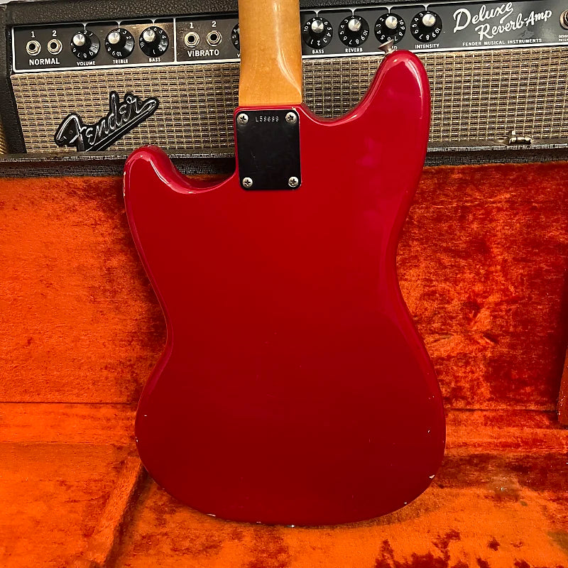 1964 Fender Mustang Guitar with Rosewood Fretboard - Dakota Red - OHSC