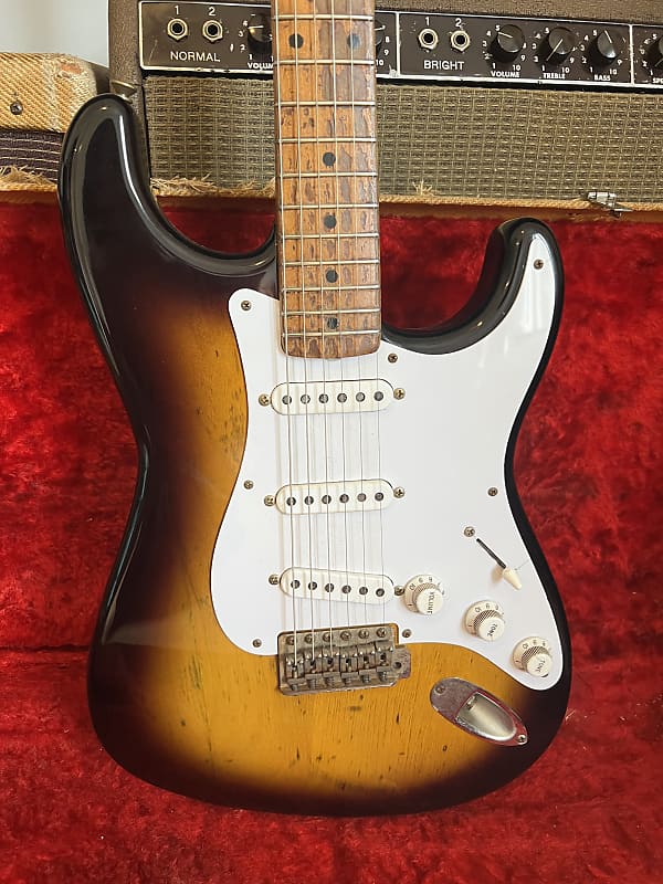 1956 Fender Stratocaster - 2 Tone Sunburst Body Only Refin - OHSC