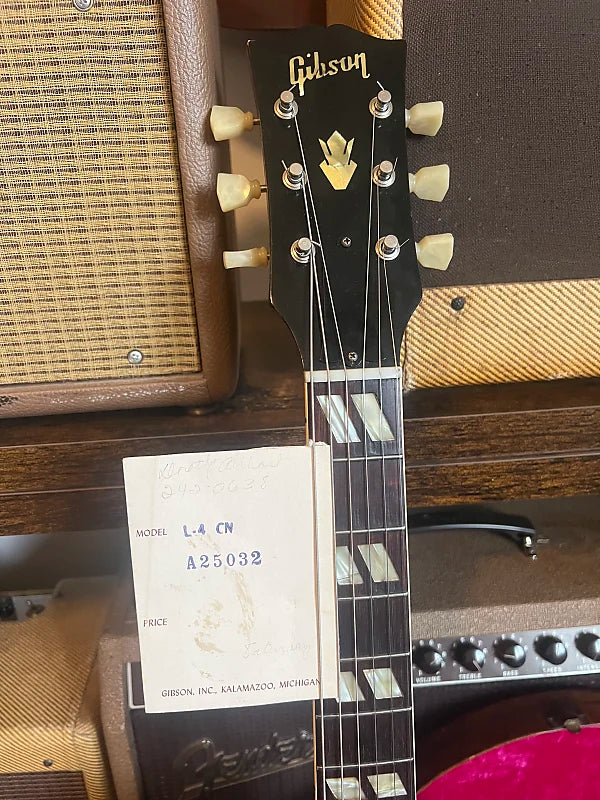 1956 Gibson L-4C - Natural - OHSC Hang Tags