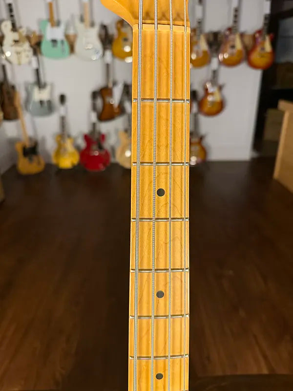 1996 Fender American Deluxe Precision Bass with Maple Fretboard - White Blonde - OHSC