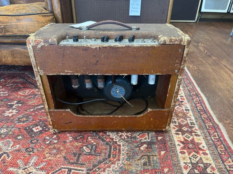 1956 Fender Deluxe 5E3 Narrow Panel 15-Watt 1x12" Guitar Combo - Tweed