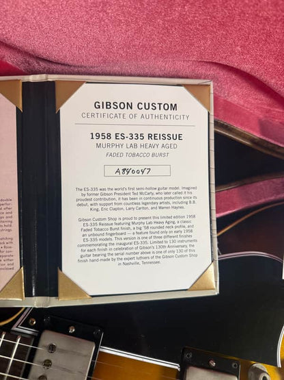 Gibson Custom Shop Murphy Lab '58 ES-335 Reissue Heavy Aged