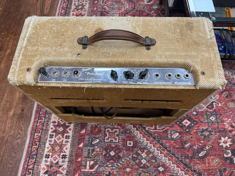 1953 Fender Pro 5C5 Wide Panel 18-Watt 1x15" Guitar Combo - Tweed