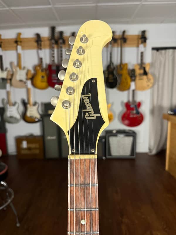1965 Gibson Firebird VII Non-Reverse - Polaris White Refin
