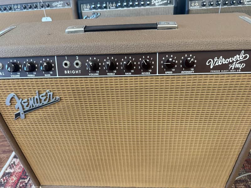 1963 Fender Vibroverb 6G16 Brownface 40-Watt 2x10" Guitar Combo - Brown