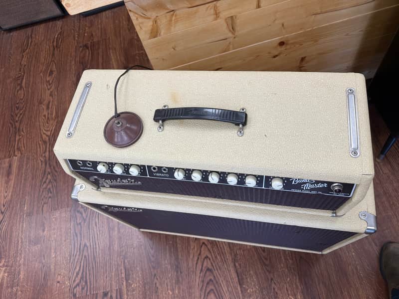1961 Fender Bandmaster 6G7-A 40-Watt 1x12" Piggyback Guitar Amp - Brown