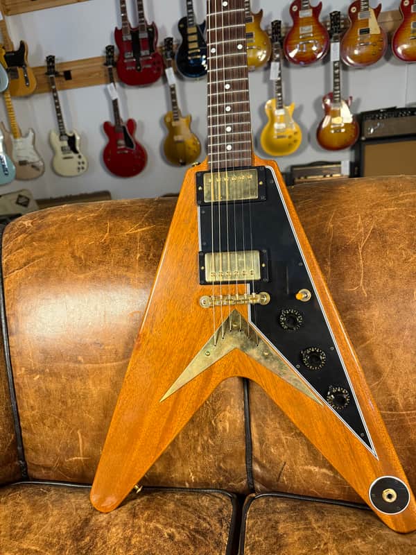 2021 Gibson Custom Shop '58 Mahogany Flying V Reissue - VOS Natural Walnut