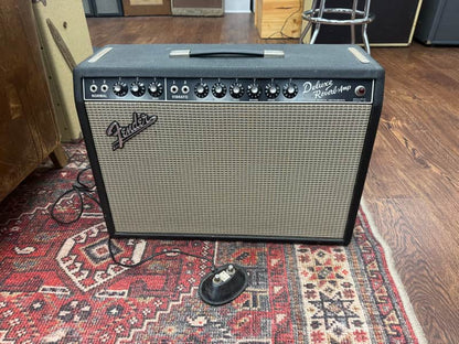 1966 Fender Deluxe Reverb 2-Channel 22-Watt 1x12" Guitar Combo - Black Panel