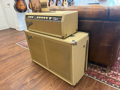 1963 Fender Bandmaster 6G7-A 40-Watt 2x12" Piggyback Guitar Amp - Blonde