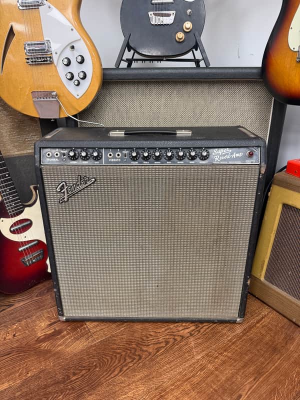 1967 Fender Super Reverb 2-Channel 40-Watt 4x10" Guitar Combo - Black Panel