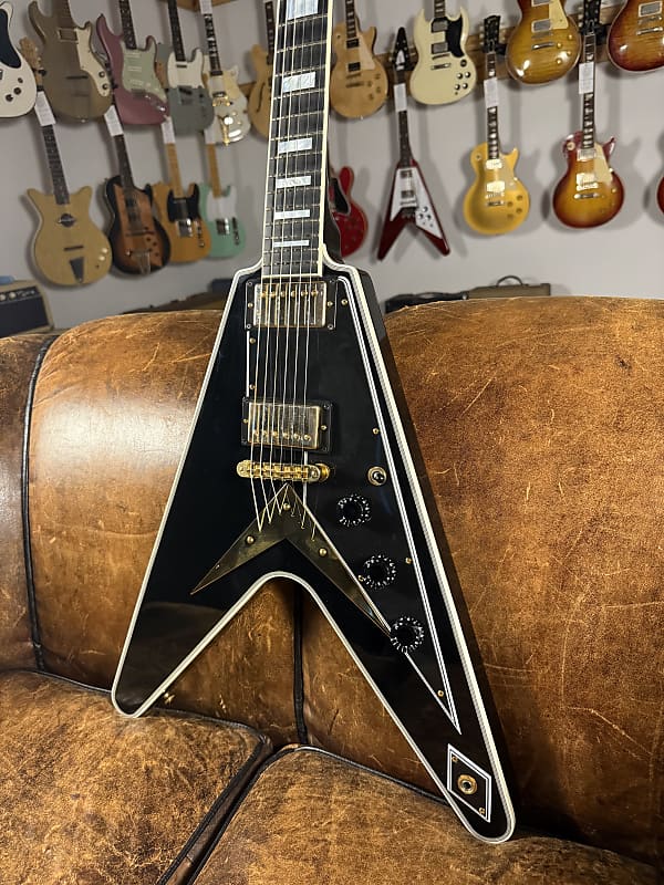 2017 Gibson Custom Shop Flying V Custom - Black