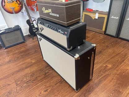 1966 Fender Bandmaster Piggyback Guitar Amp - Black Panel - W/ Premier Reverb