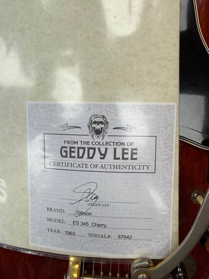 1963 Gibson ES-345 - Cherry - Ex. Geddy Lee - OHSC