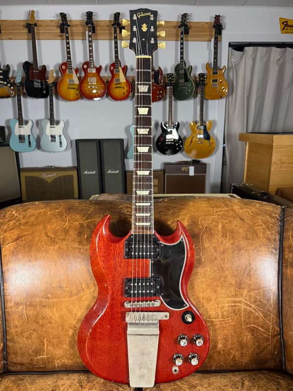 1965 Gibson SG Standard with Maestro Vibrola - Cherry - 1 and 5/8” Nut