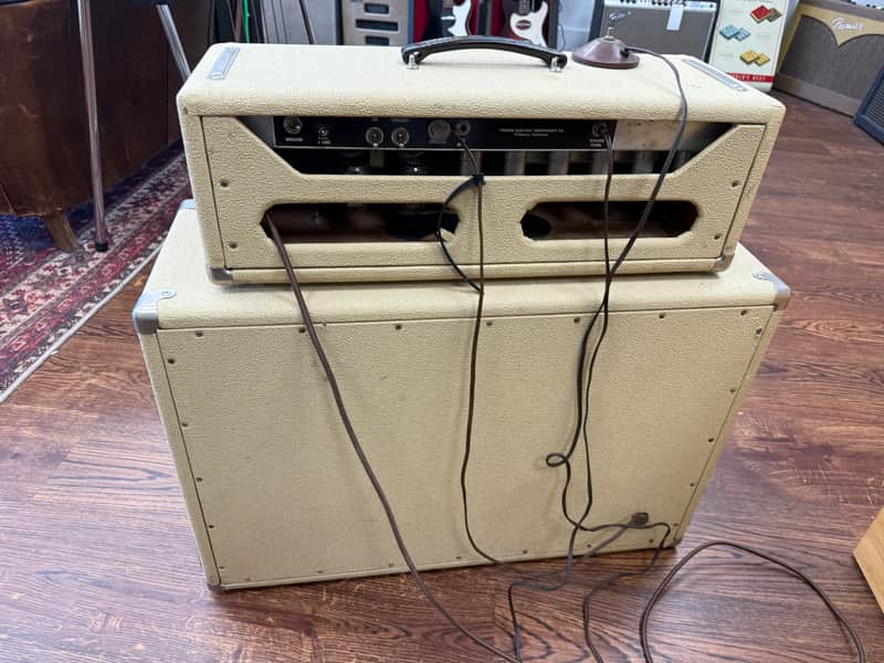 1961 Fender Bandmaster 6G7-A 40-Watt 1x12" Piggyback Guitar Amp - Brown