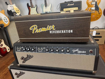 1966 Fender Bandmaster Piggyback Guitar Amp - Black Panel - W/ Premier Reverb