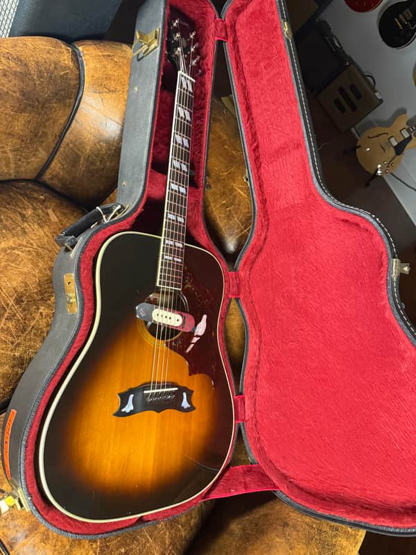 1980 Gibson Dove - Vintage Sunburst - DeArmond Pickup - OHSC