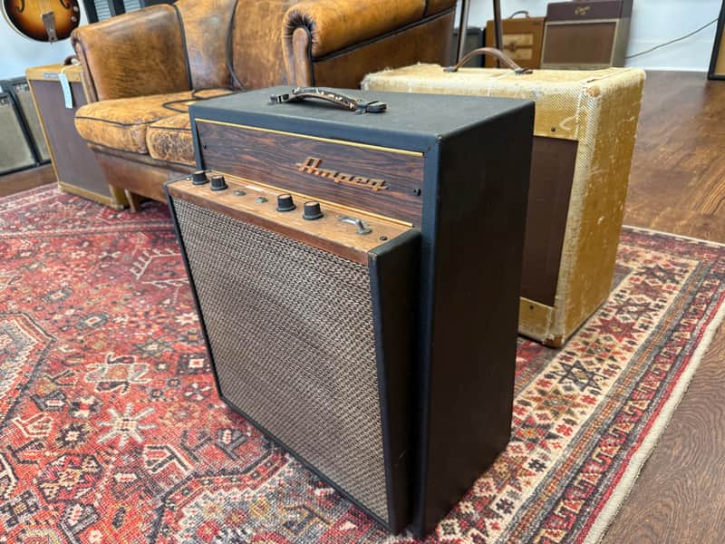 1967 Ampeg J-12R Reverbojet"Golden Glo" 18-Watt 1x12" Guitar Combo - Black