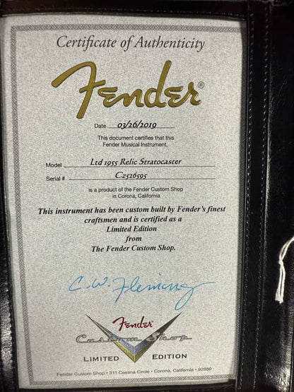 2019 Fender Custom Shop Limited 1955 Stratocaster - Aged Blonde