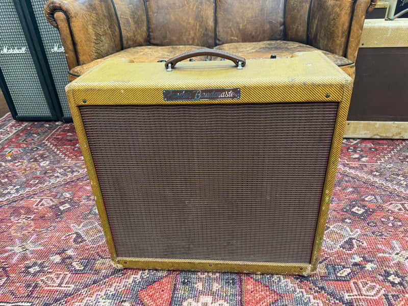 1959 Fender Bandmaster 5E7 Narrow Panel 26-Watt 3x10" Guitar Combo - Tweed