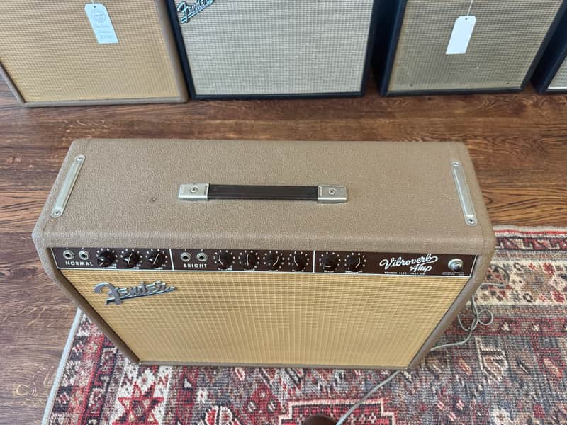 1963 Fender Vibroverb 6G16 Brownface 40-Watt 2x10" Guitar Combo - Brown
