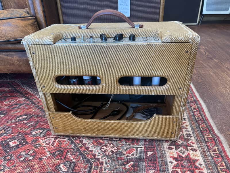 1959 Fender Deluxe 5E3 Narrow Panel 15-Watt 1x12" Guitar Combo - Tweed