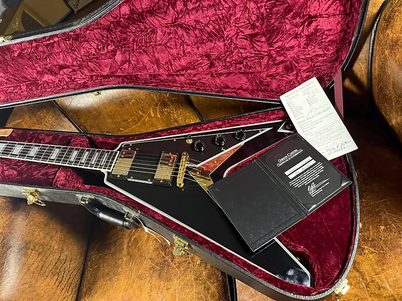 2017 Gibson Custom Shop Flying V Custom - Black