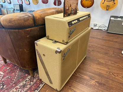 1963 Fender Bandmaster 6G7-A 40-Watt 2x12" Piggyback Guitar Amp - Blonde