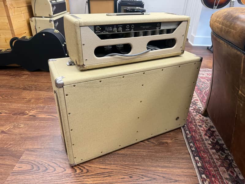 1963 Fender Bandmaster 6G7-A 40-Watt 2x12" Piggyback Guitar Amp - Blonde