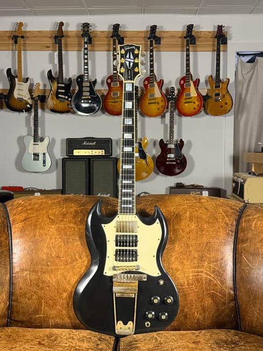 1967 Gibson SG Custom "Large Guard" with Maestro Vibrola - Black Refin