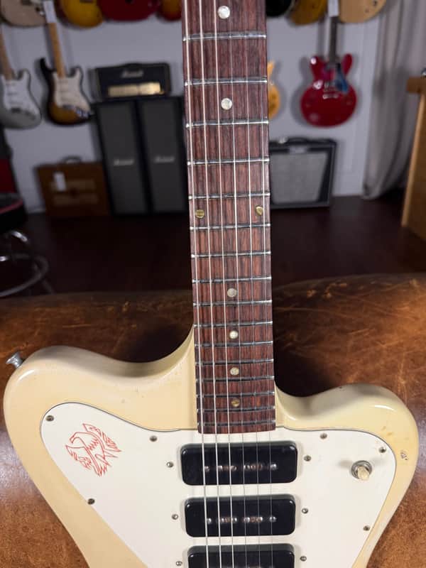 1965 Gibson Firebird VII Non-Reverse - Polaris White Refin