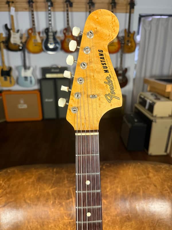 1967 Fender Mustang Guitar - Olympic White - OHSC