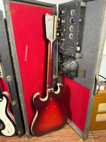 1965 Silvertone 1457 with Case Amp - Red Burst