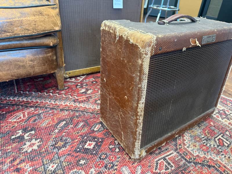 1956 Fender Deluxe 5E3 Narrow Panel 15-Watt 1x12" Guitar Combo - Tweed