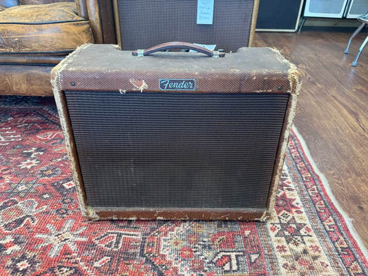 1956 Fender Deluxe 5E3 Narrow Panel 15-Watt 1x12" Guitar Combo - Tweed