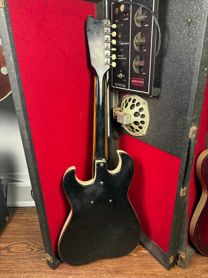 1964 Silvertone 1448 With Case Amp - Black