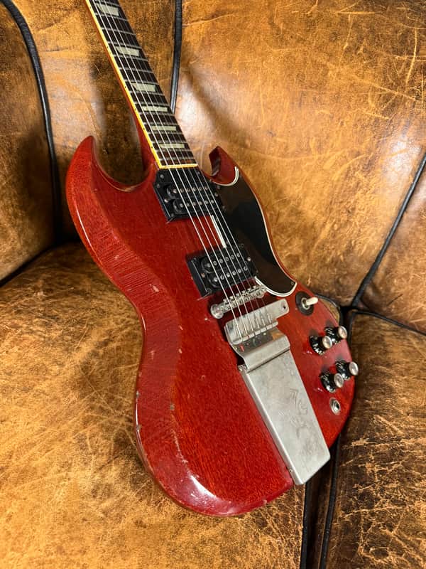 1965 Gibson SG Standard with Maestro Vibrola - Cherry - 1 and 5/8” Nut