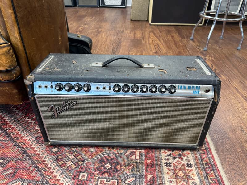 1968 Fender Twin Reverb "Drip Edge" 2-Channel 100-Watt 2x12" Guitar Combo - Silverface